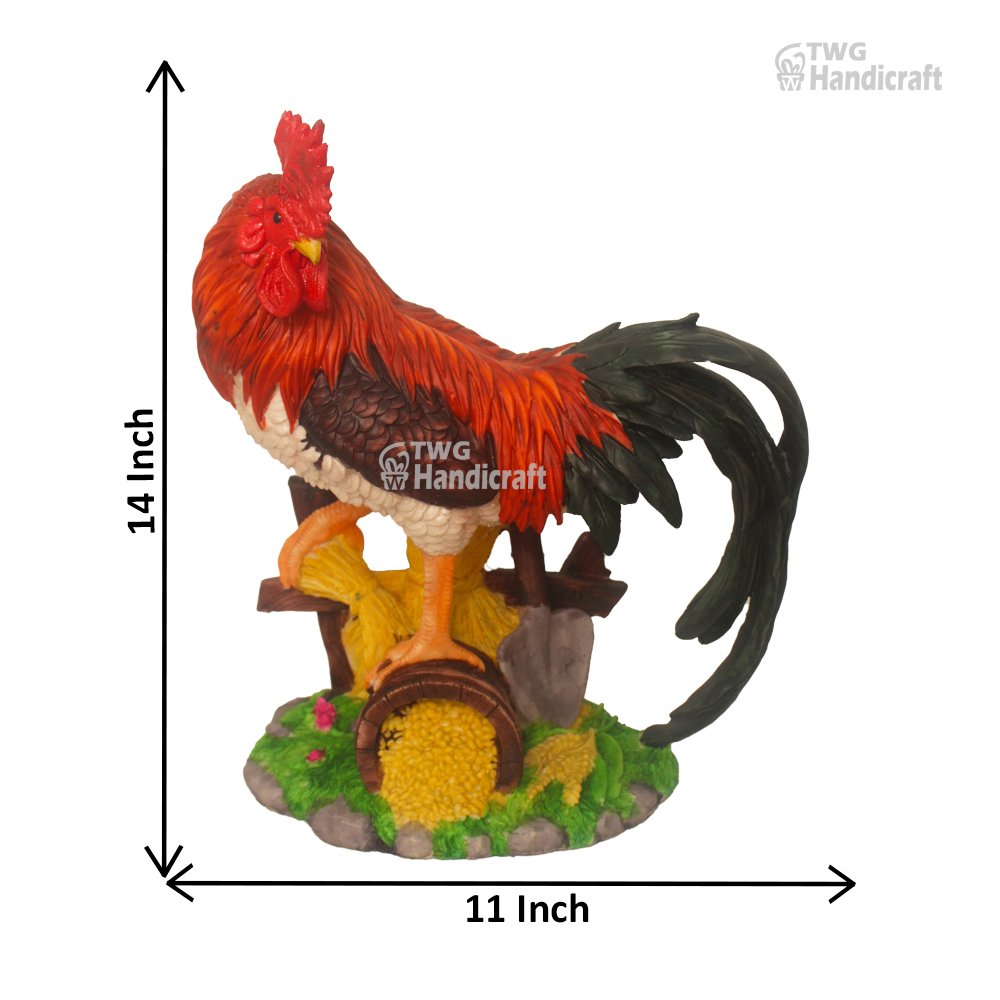 Cock Showpiece Manufacturers in India | Animal Statue at Factory Rates