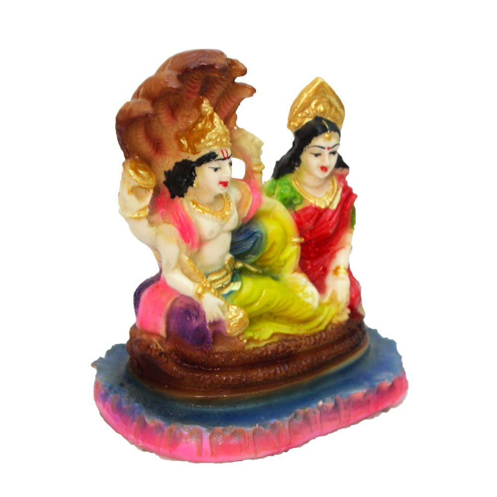 Lord Vishnu Laxmi Statue Idol 5 Inch ( 13 cm )