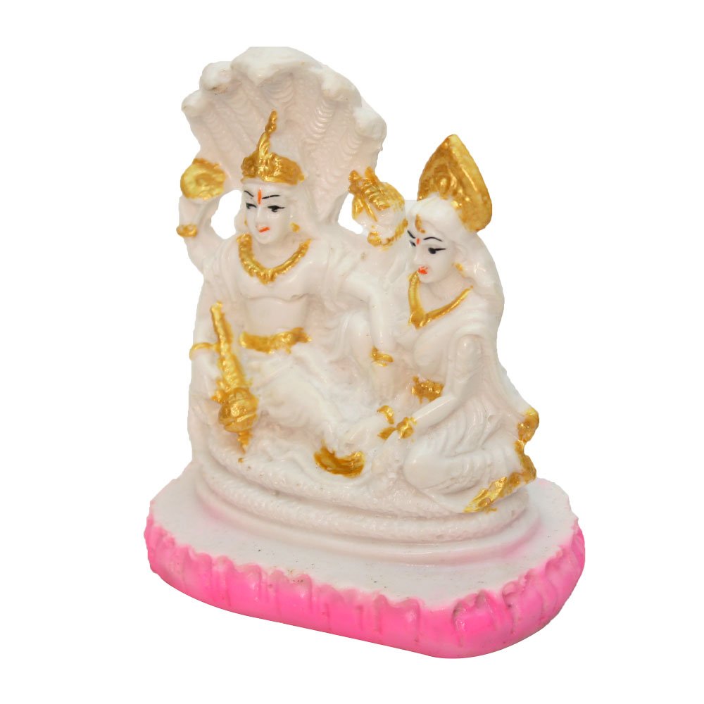 Lord Vishnu Laxmi Statue Idol 5 Inch ( 13 cm )