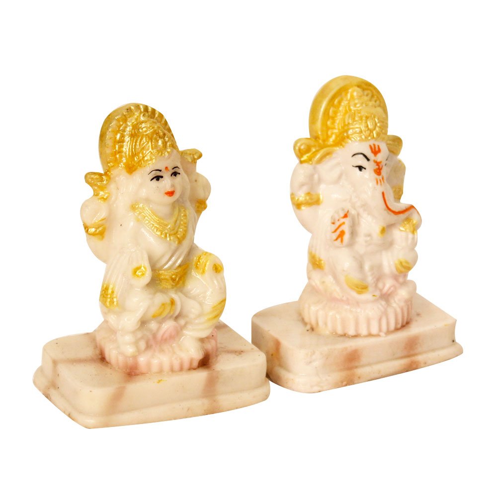 Laxmi Ganesh Statue Idol 3.25 Inch ( 8.5 cm )