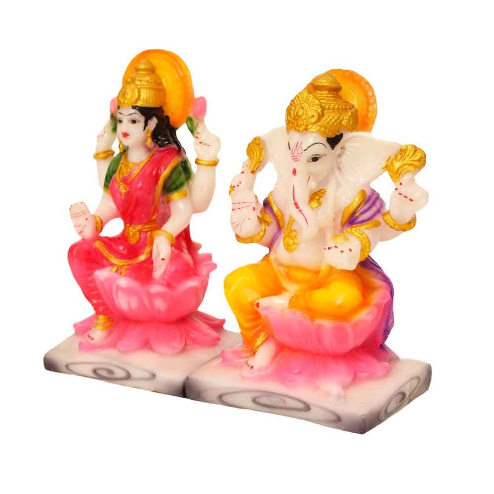 Laxmi Ganesh Statue Religious Murti 7.5 Inch ( 19.5 cm )