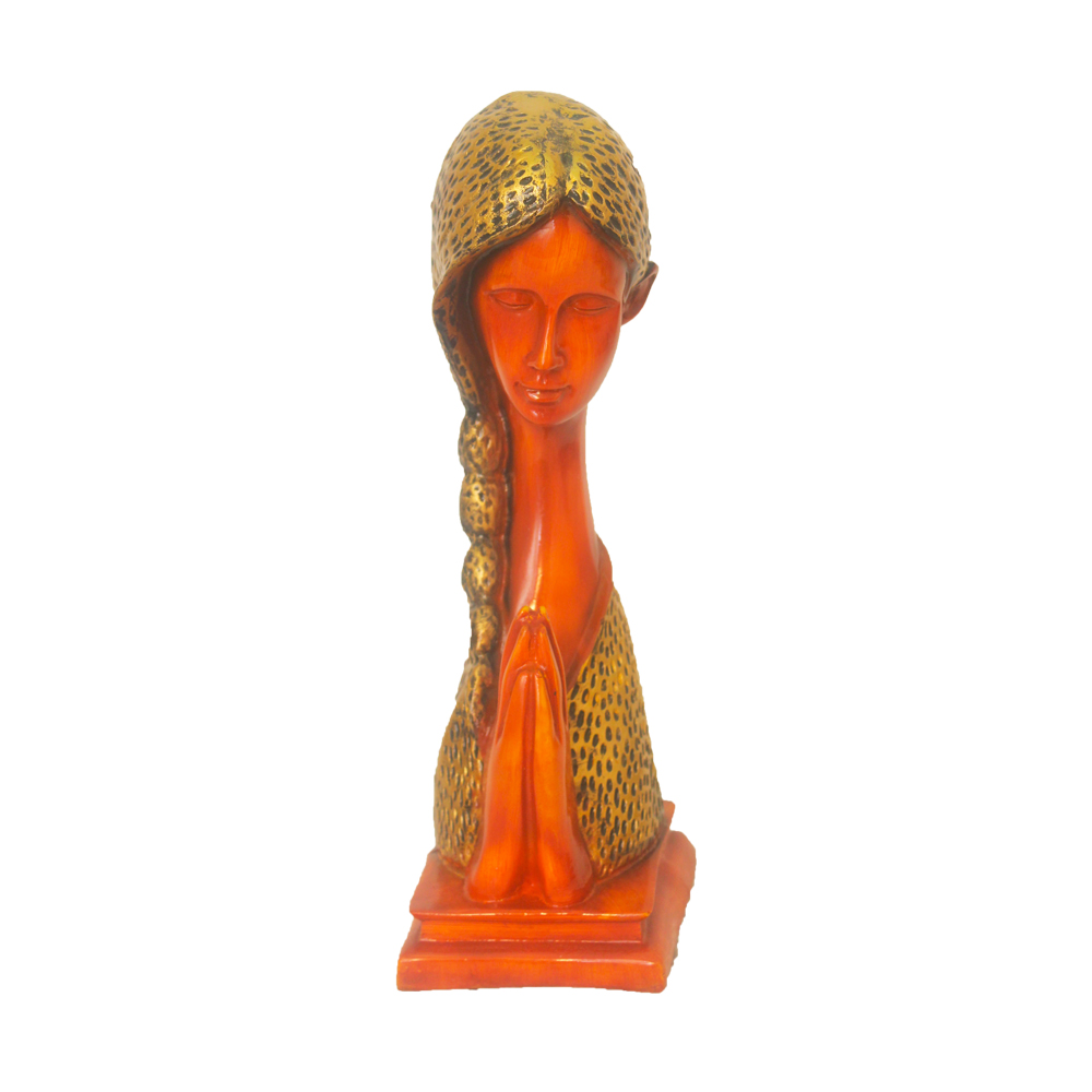 Welcome Lady Statue 14 Inch