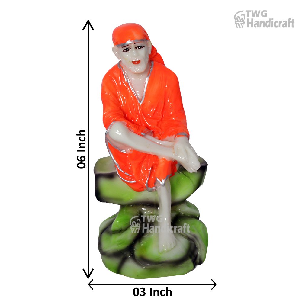 Sai Baba Statue Murti Idol Wholesale Supplier in India Marble Look Sai Baba Sculpture
