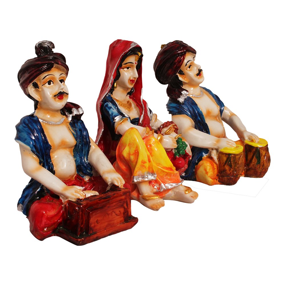 Musical Rajasthani Culture Statue 5 Inch ( 13 cm )