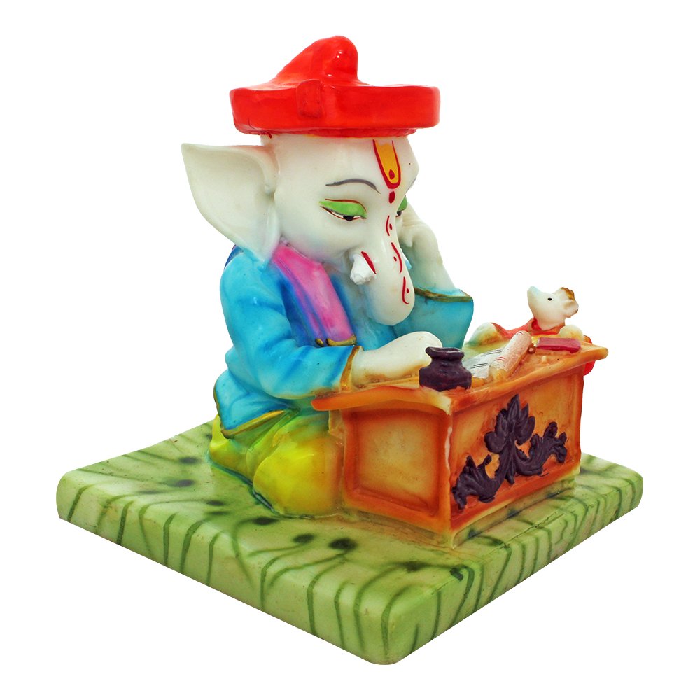 Writing Ganesh Idol 6 Inch ( 15.5 cm )