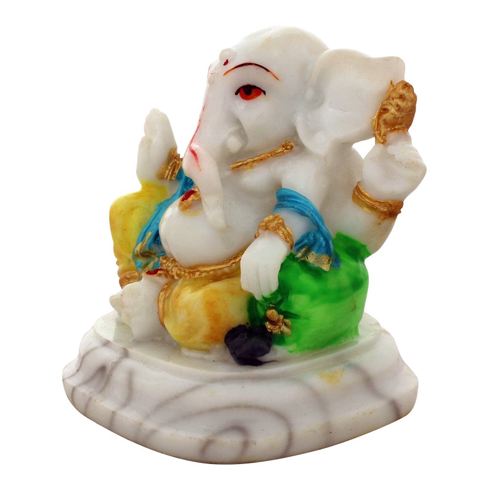Marble Look Ganesha Statue 3 Inch ( 8 cm )