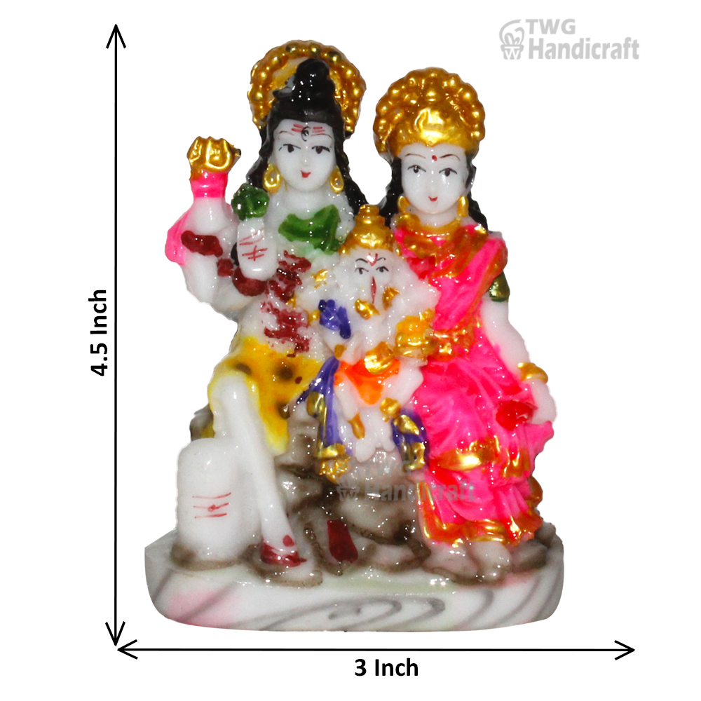 Shiv Parivar Statue Murti Wholesale Supplier in India Marble Look Sculptures