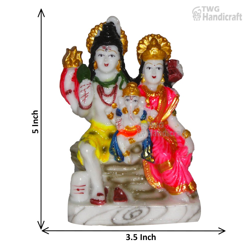 Shiv Parivar Statue Murti Wholesalers in Delhi Marble Look Sculptures