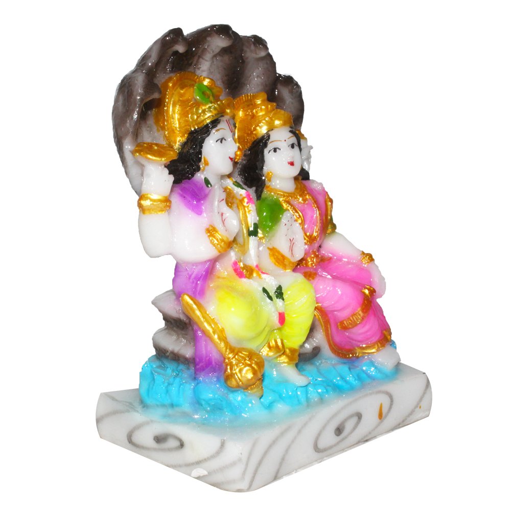 Lord Vishnu Laxmi Idol 5 Inch ( 13 cm )