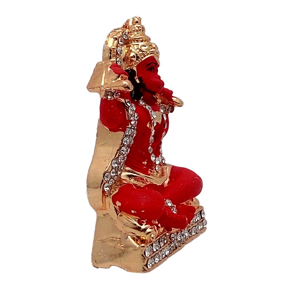 Metallic Hanuman Statue Car Dashboard Figurine 2.5 Inch ( 6.5 cm )