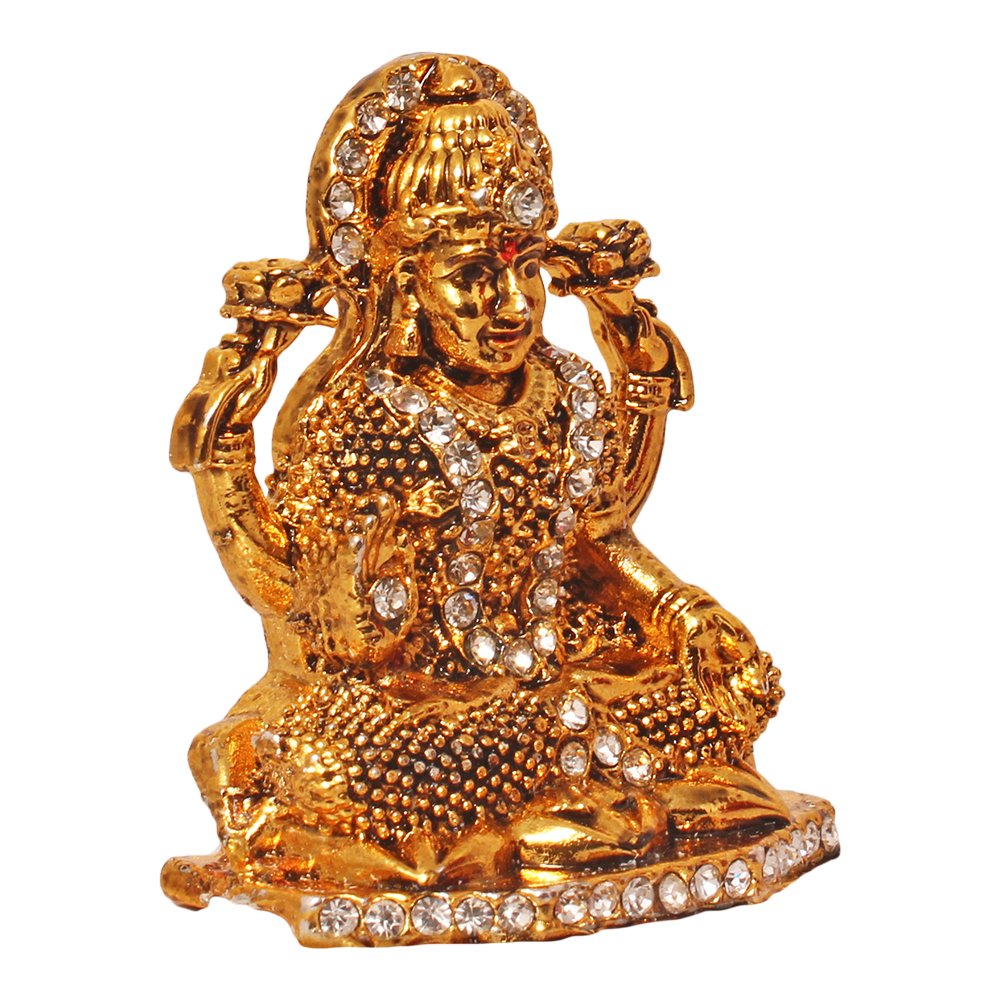Metallic Ma Laxmi Car Dashboard Murti  2 Inch ( 5.5 cm )