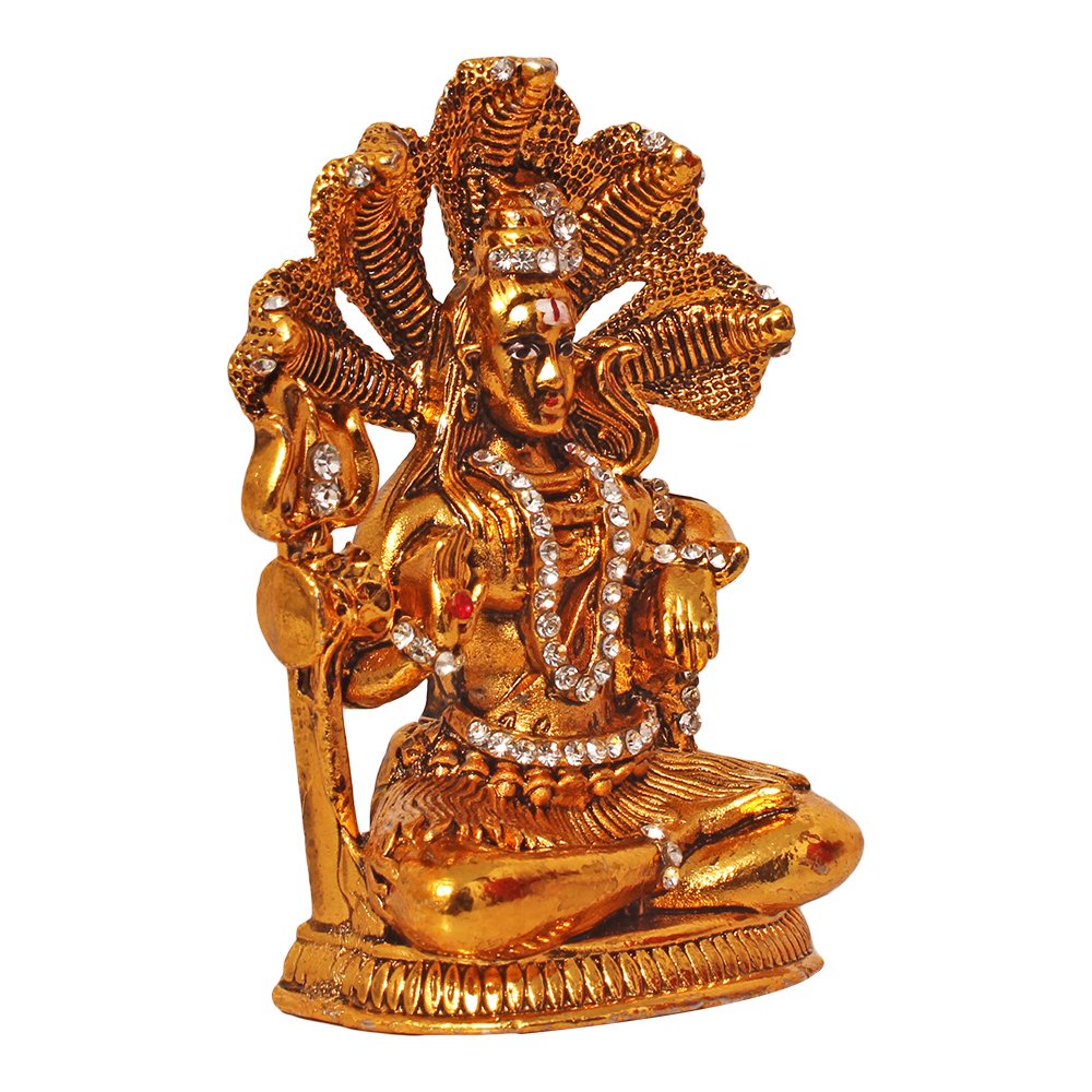 Metallic Nag Shiv Statue Car Dashboard Idol 3 Inch ( 8 cm )