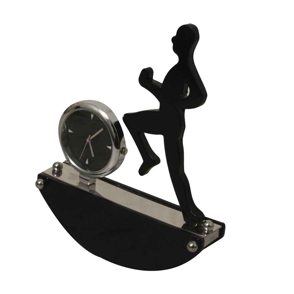Jogging Man Table Clock Showpiece 4.5 Inch
