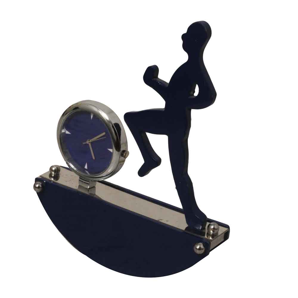 Desk Decor Jogging Man Table Clock 4.5 Inch