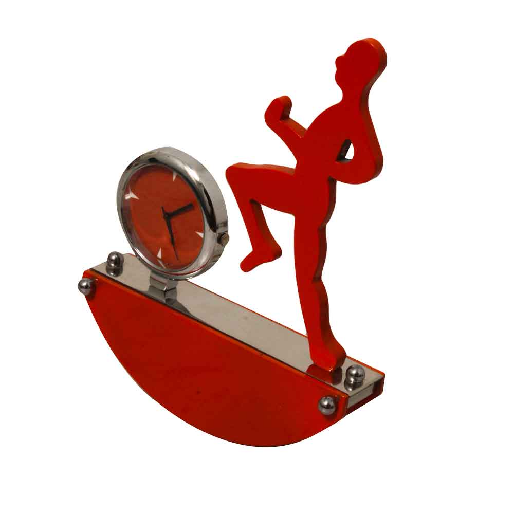 Jogging Man Table Clock Gift 4.5 Inch