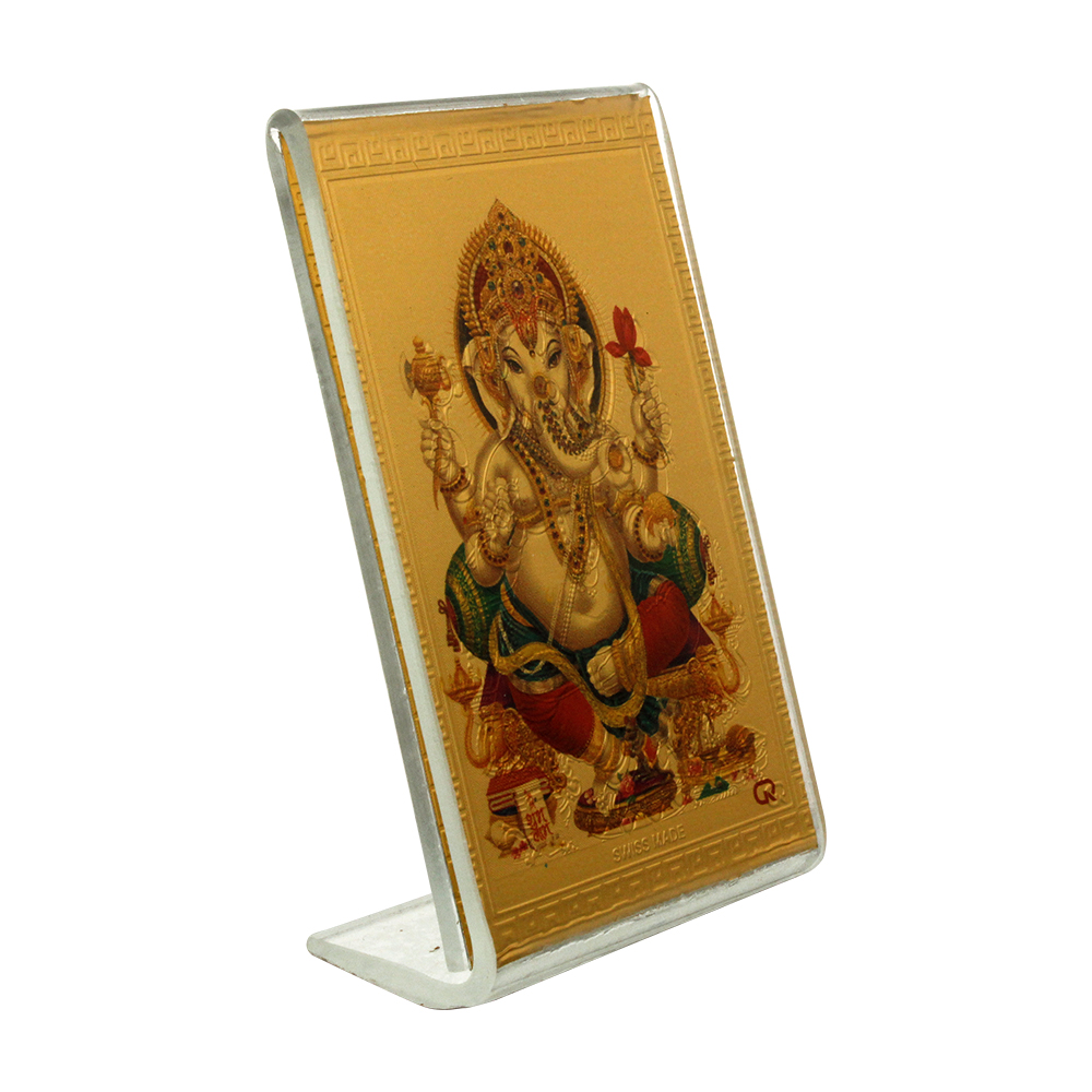 Golden Foil Acrylic Ganesha Frame 3 Inch