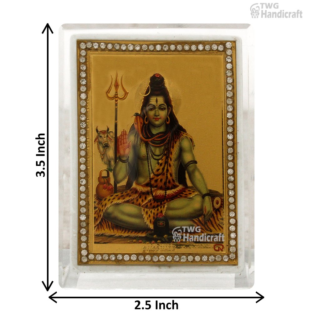 24k Golden Foil God Frame Wholesale Supplier in India Car Dashboard