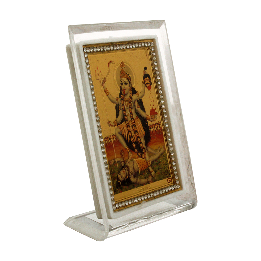 Golden Foil Acrylic Godess Kali Ma Frame 3.5 Inch