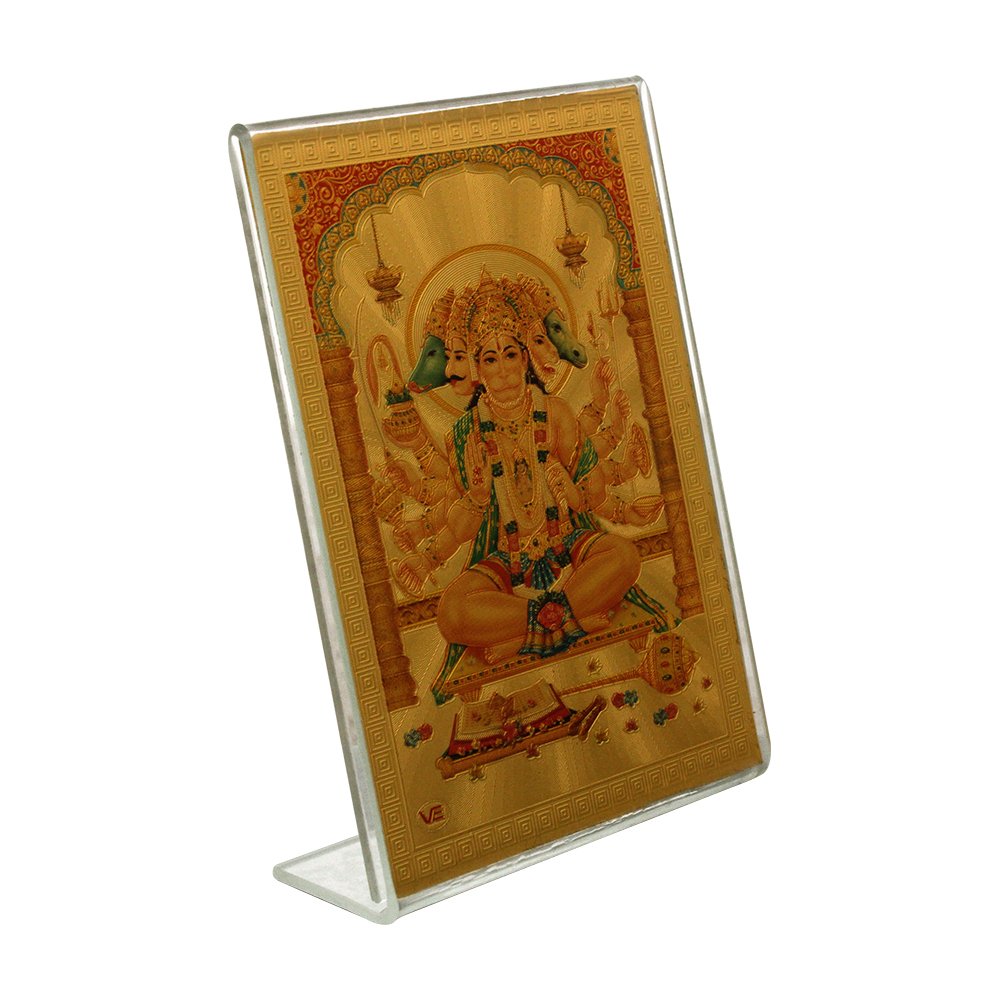 Golden Foil Acrylic Hanumn Frame 3.5 Inch ( 9 cm )