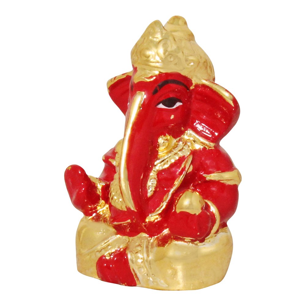 Metallic Ganesha Statue Car Decor Idol 2 Inch ( 5.5 cm )