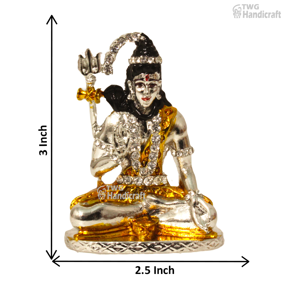 Metallic Shiv Statue Religious Idol 3 Inch