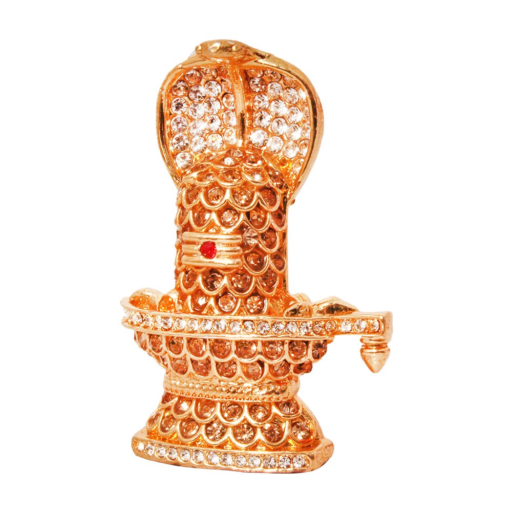 Metallic Shivling Car Decor Gift 2.5 Inch ( 6.5 cm )
