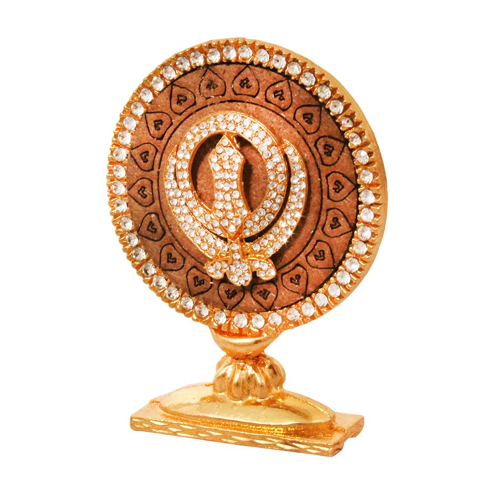 Gold Plated Metallic Kanda Statue Small Size Article 2.5 Inch ( 6.5 cm )