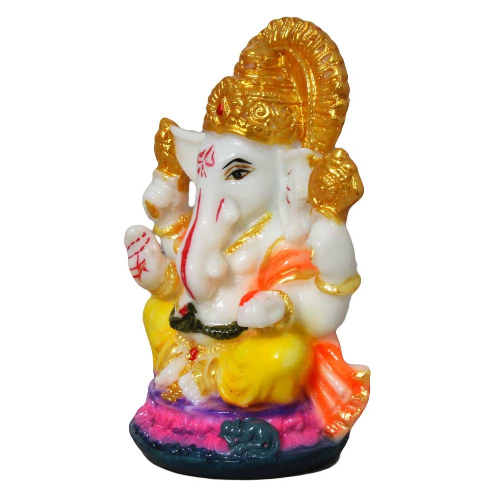 Siddhi Vinayak Ganesha Statue Pooja Idol 5 Inch ( 13 cm )