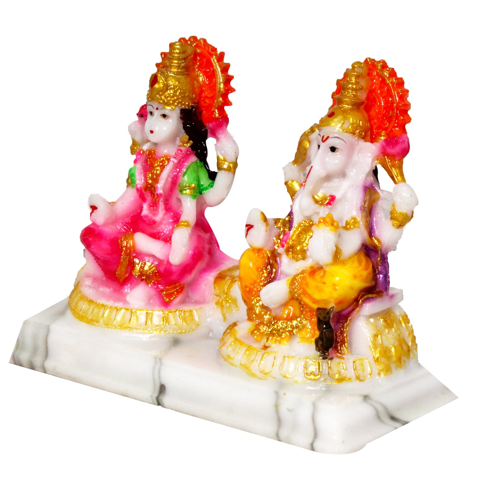Lord Laxmi Ganesh Statue 4.5 Inch ( 11.5 cm )