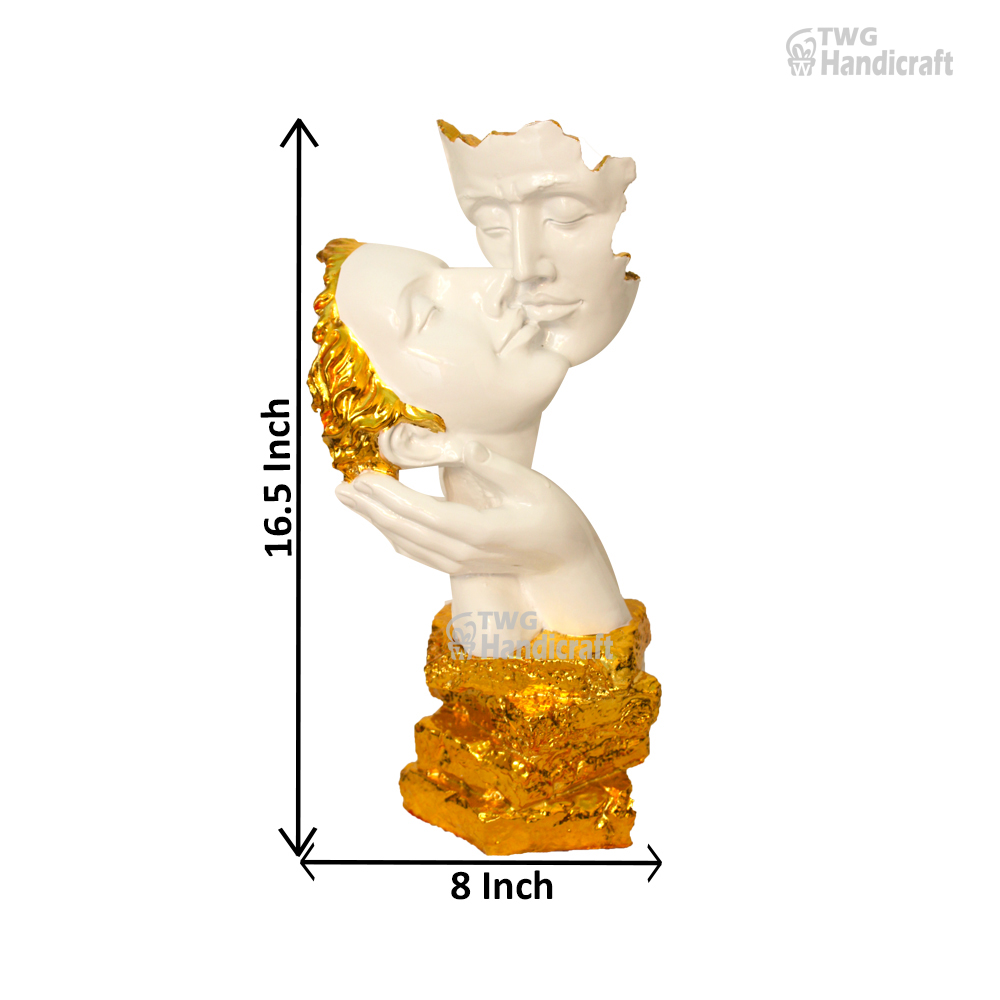 Exporters of Gold Plated Couple Figurine Statue | Antique Look Couple Statue