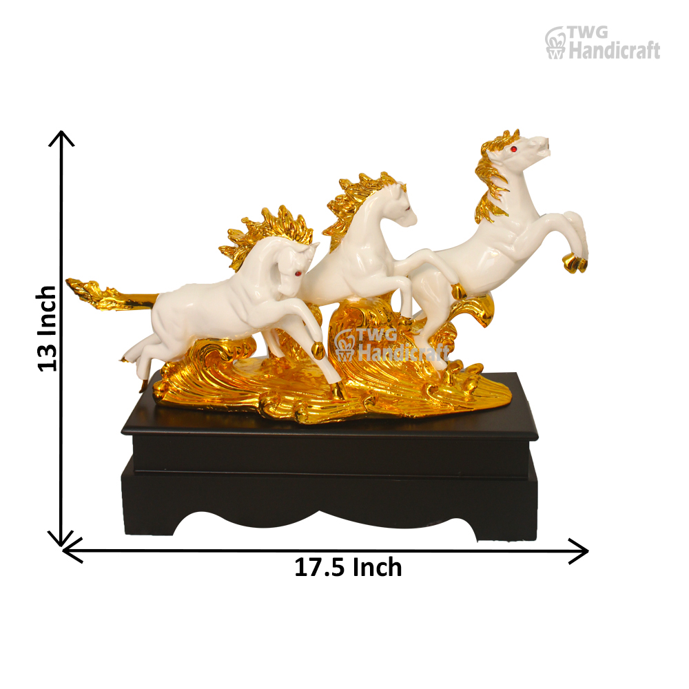 Gold Plated Horse Animal Statue Manufacturers in Delhi | Huge Discounts at Bulk Order