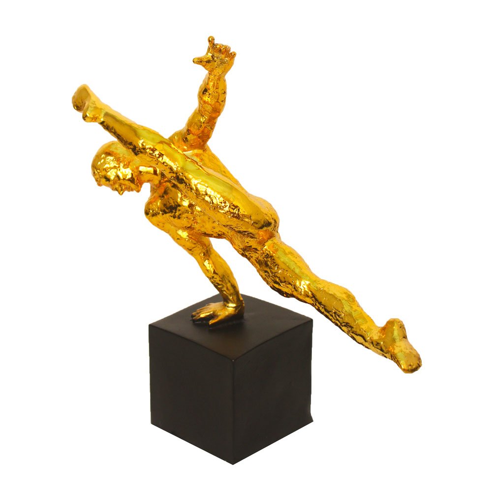 Gold Plated Gymnastic Statue Showpiece 13.5 Inch ( 34.5 cm )
