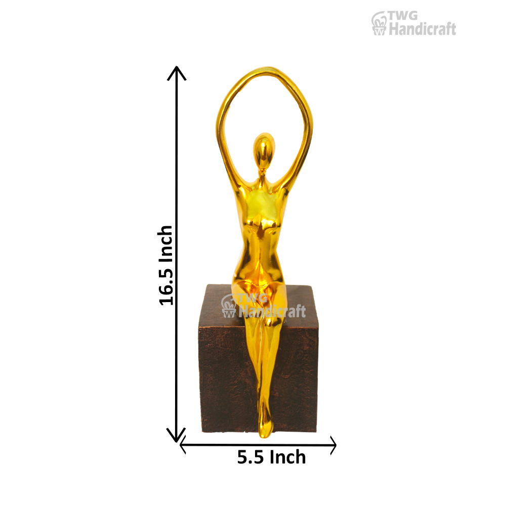 Yoga Lady Gold Plated Statue Manufacturer | Wholesale Supply