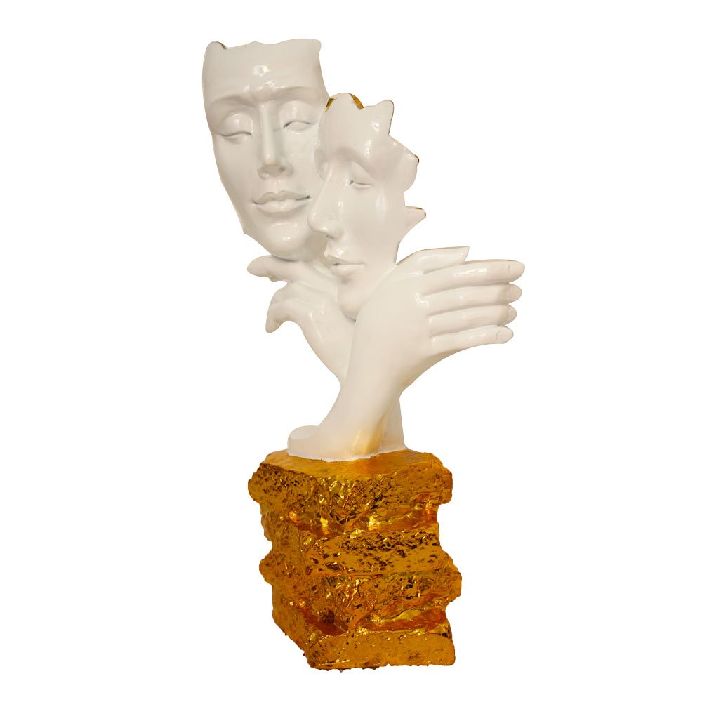 Modern Art Couple Statue 14.5 Inch ( 37 cm )