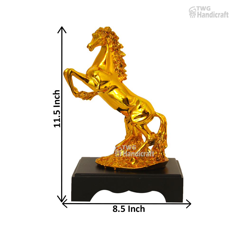 Manufacturer & Supplier of Gold Plated Horse Statue- TWG Handicraft