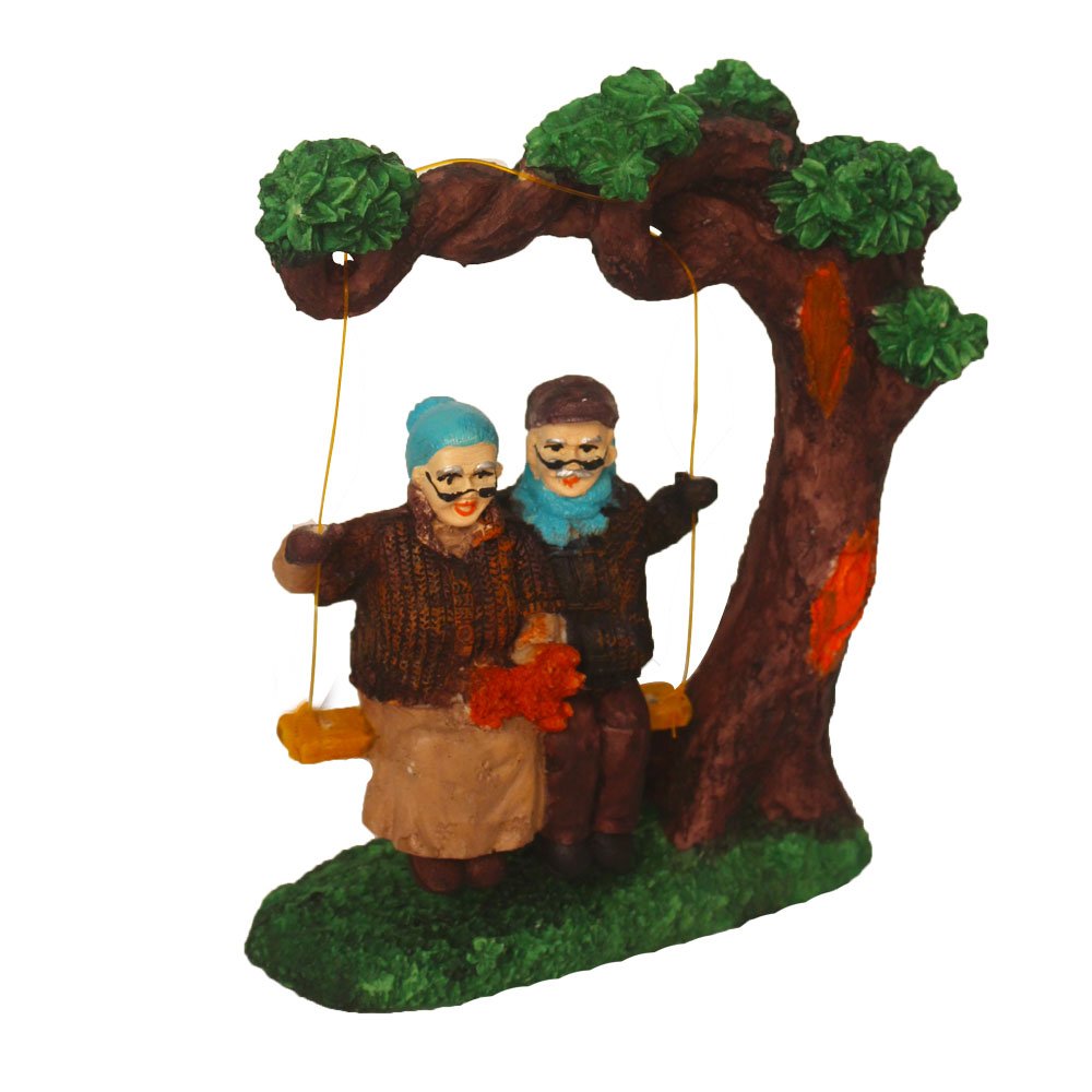 Old Dada Dadi Couple Statue 7.5 Inch ( 19.5 cm )