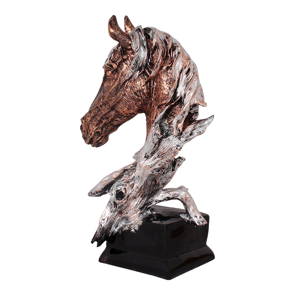 Antique Horse Head Statue Showpiece 12.5 Inch ( 32 cm )