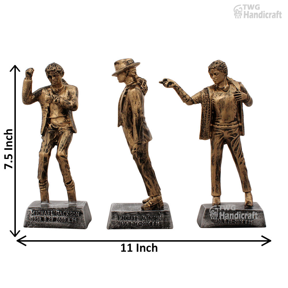 Decorative 3 set of Michael Jackson Statue 7.5 Inch