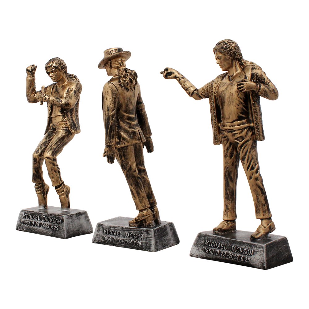 Decorative 3 set of Michael Jackson Statue 7.5 Inch ( 19.5 cm )