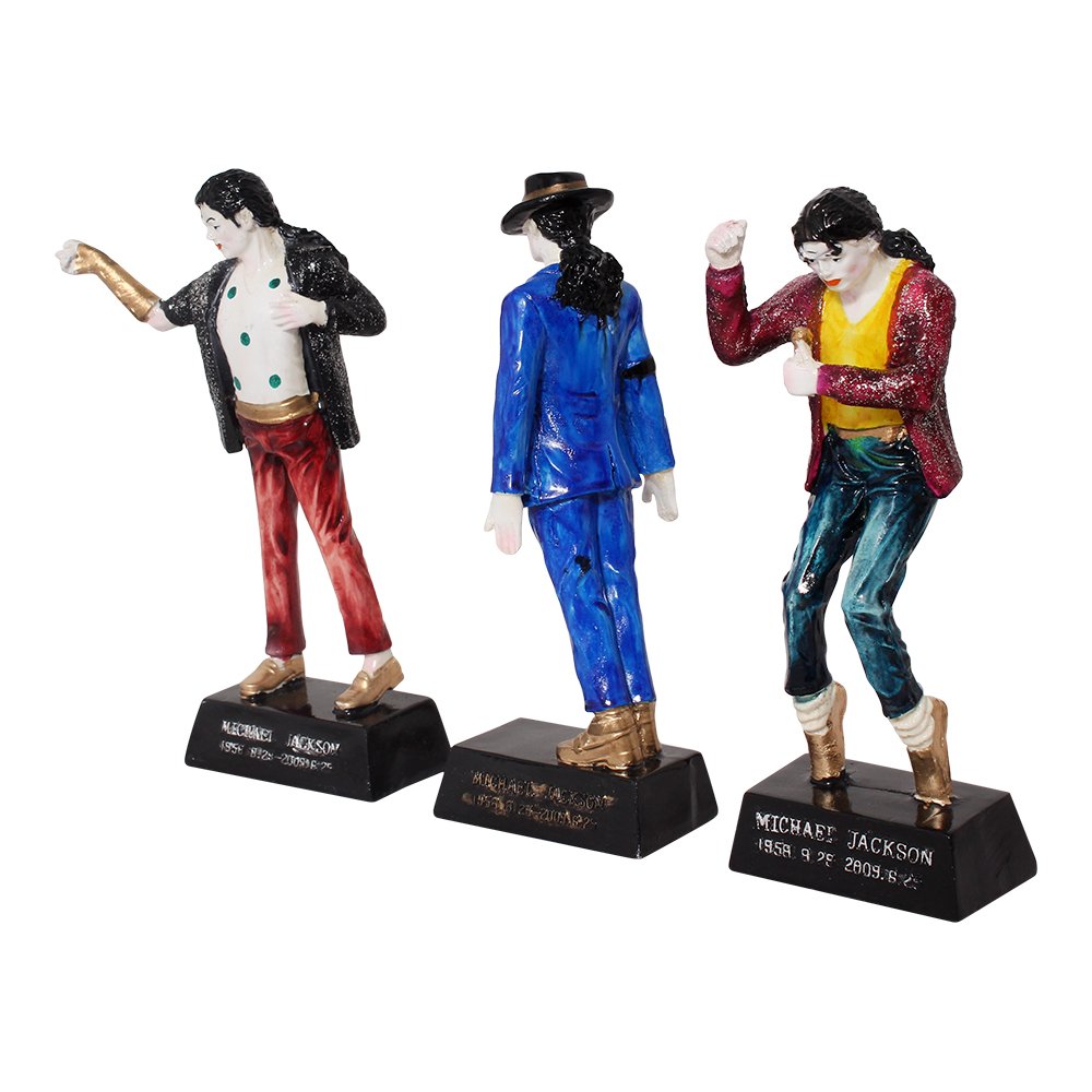 3 set of Michael Jackson Statue Showpiece 7.5 Inch ( 19.5 cm )