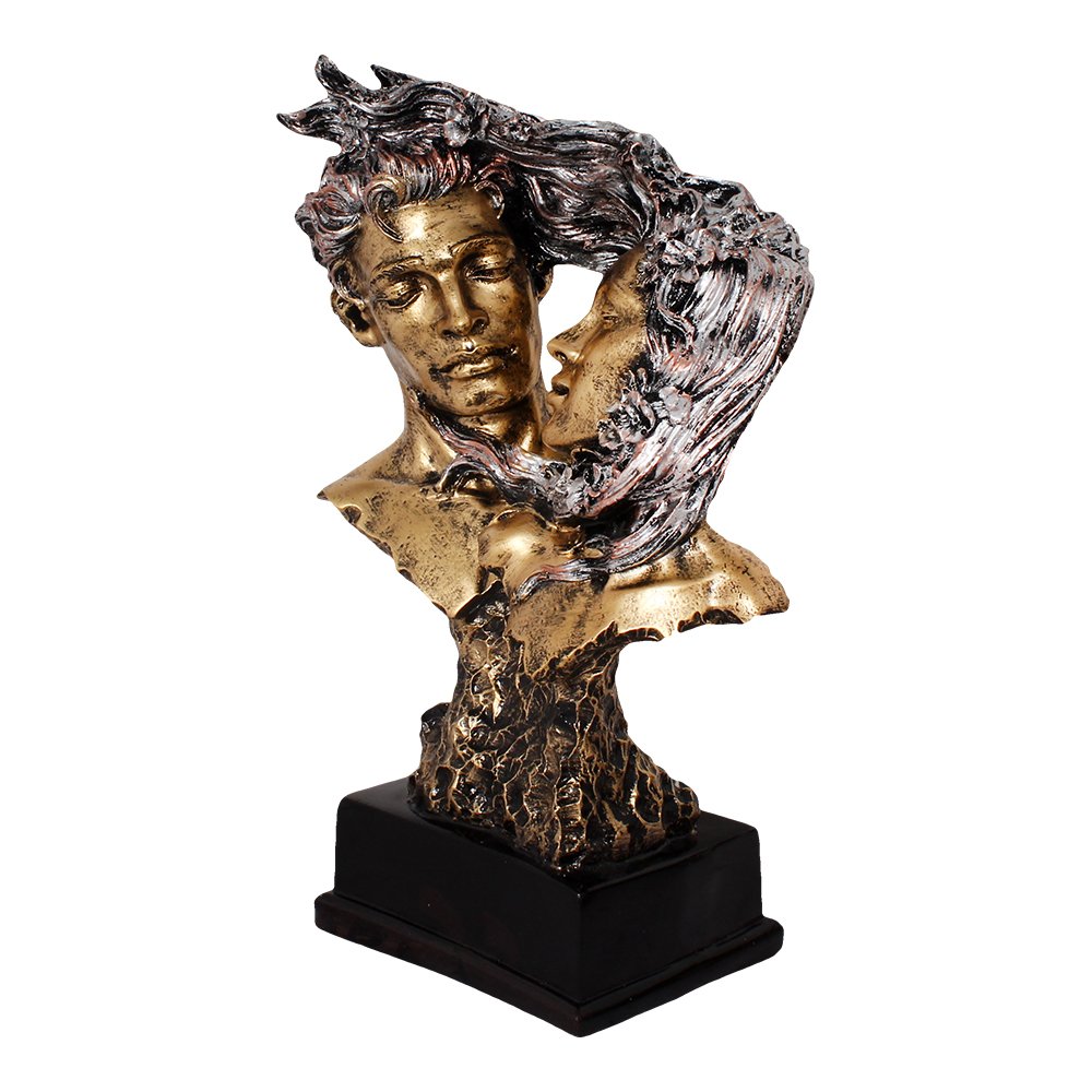 Antique Couple Statue Figurine 13.5 Inch ( 34.5 cm )