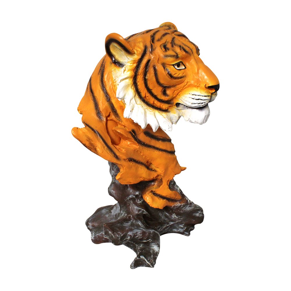 Tiger Face Statue 10 Inch ( 25.5 cm )