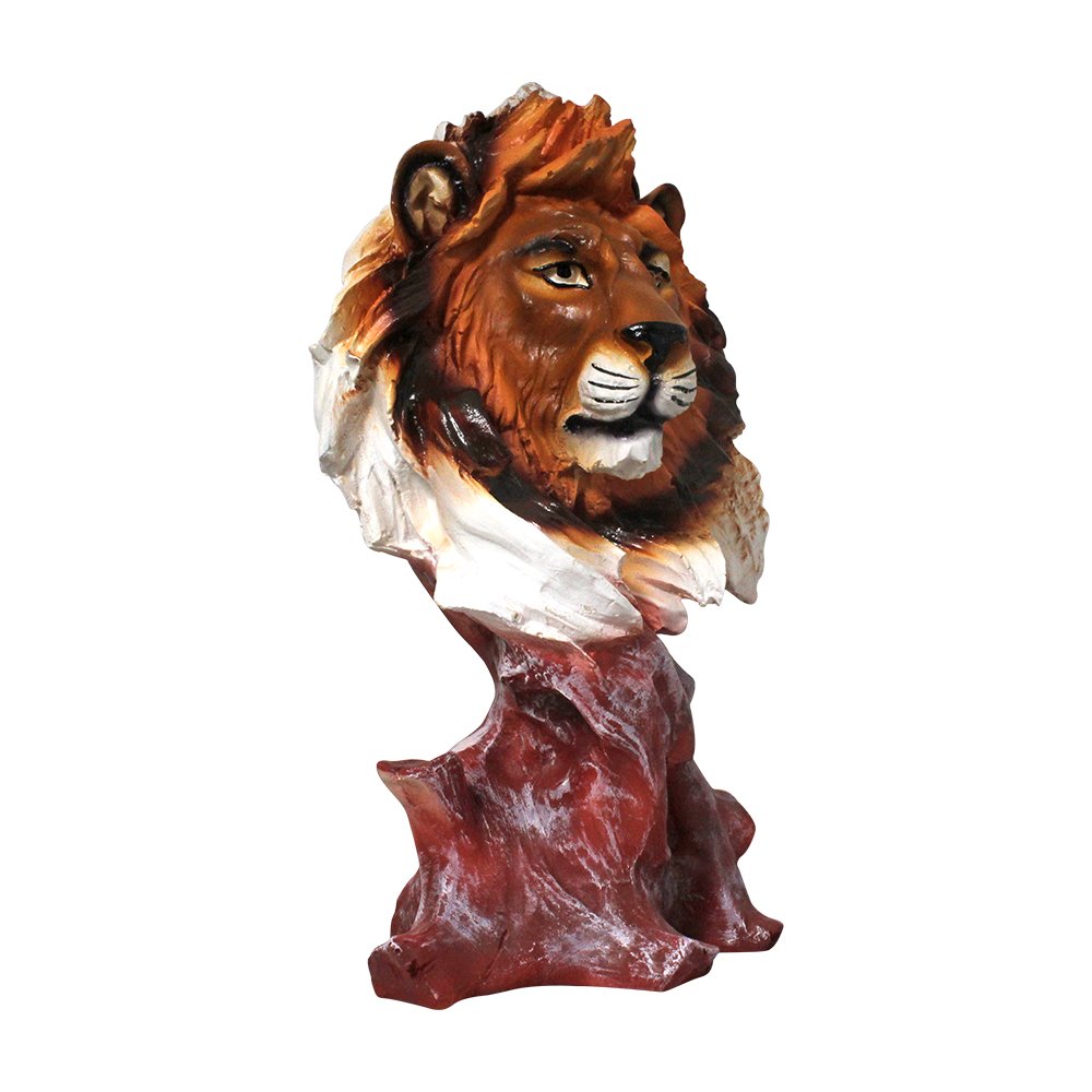Tiger Face Statue Sculpture 10 Inch ( 25.5 cm )