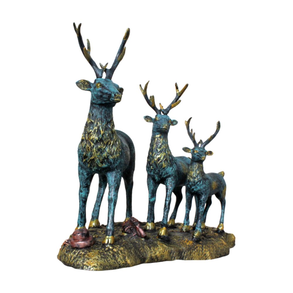 3 Set of Deer Statue Sculpture 15.5 Inch ( 39.5 cm )