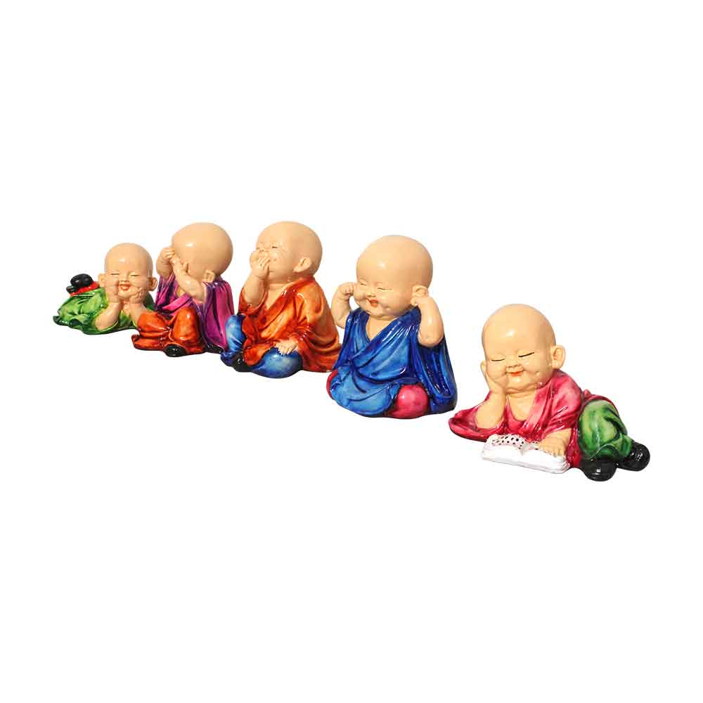 5 set of baby Child Monk Gift Statue 6 Inch
