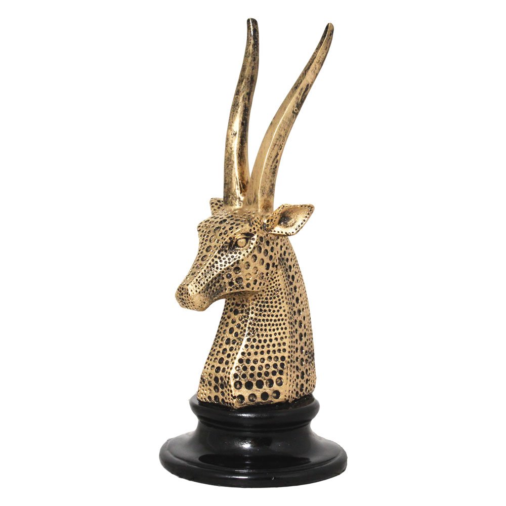 Antique Head of Deer Statue Showpiece 10.5 Inch ( 27 cm )