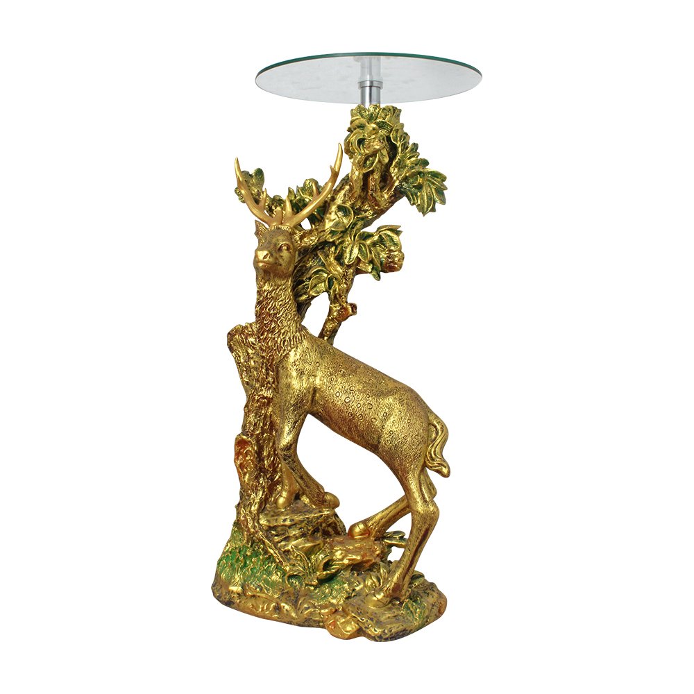 Deer Sculpture Cornar Table Showpiece 33 Inch