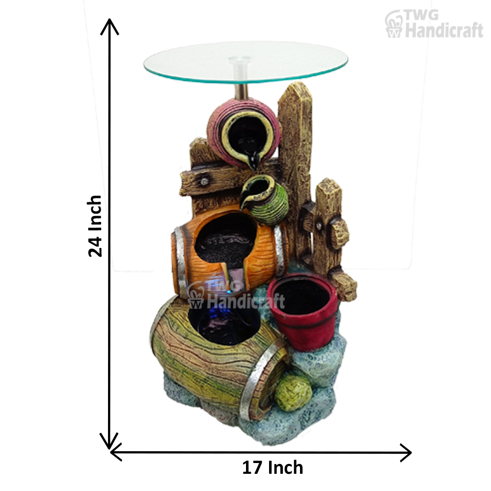 Water Fountain Corner Table Wholesale Supplier in India | Indoor Fountain with glass table