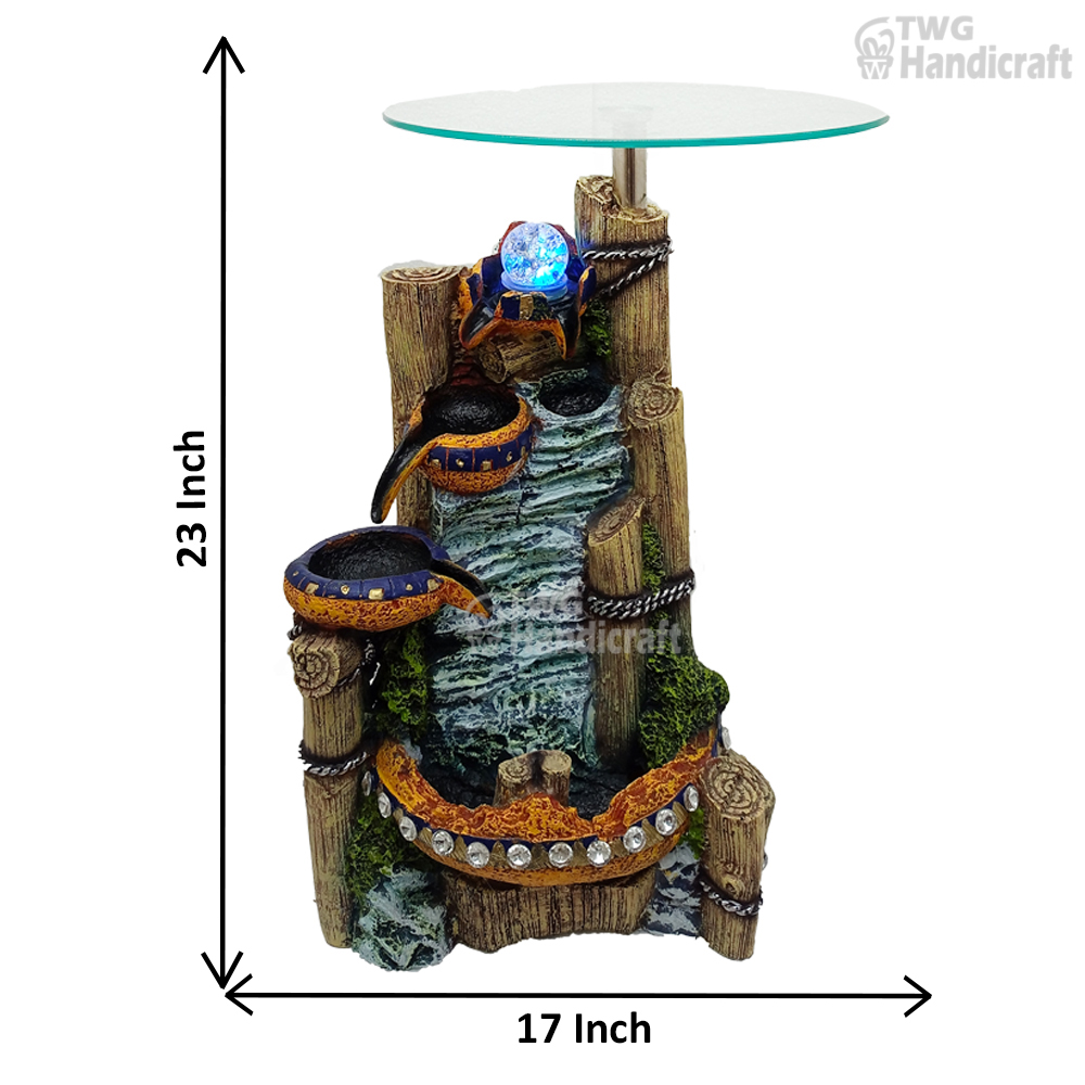 Water Fountain Corner Table Wholesalers in Delhi | Indoor Fountain with glass table