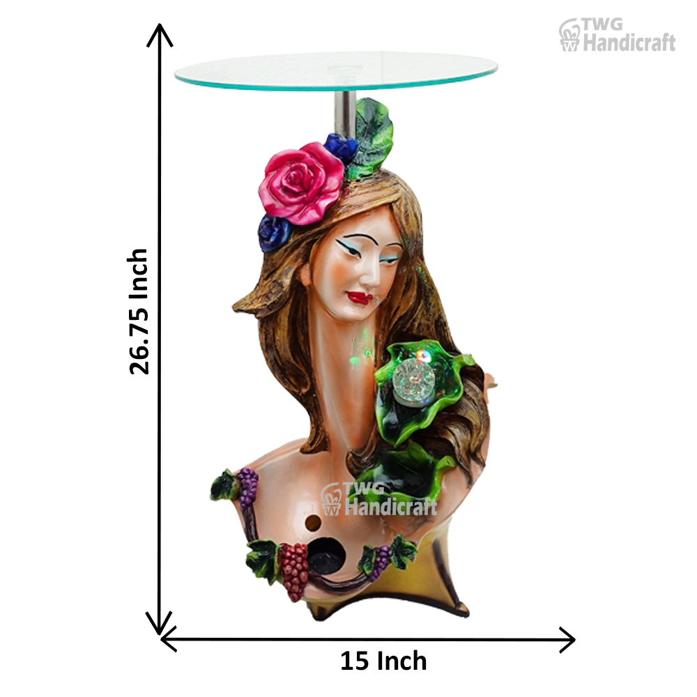 Lady Art Water Fountain Table 26.75 Inch